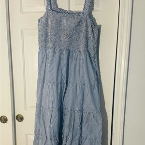 J.Crew Blue Striped Dress